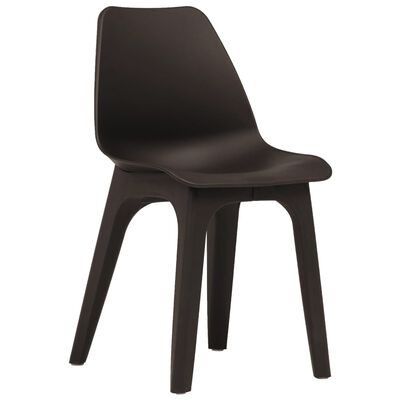 vidaXL Garden Chairs 2 pcs Brown Plastic