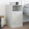 vidaXL Bedside Cabinet White 34.5x39x62 cm Steel