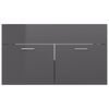 vidaXL Bathroom Furniture Set High Gloss Grey Engineered Wood