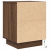 vidaXL Bedside Cabinet with LED Lights&nbsp;Brown Oak 38x34x50 cm
