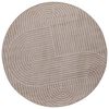 vidaXL Indoor and Outdoor Rug PALMERAS Beige &Oslash; 120 CM Polyester