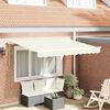 vidaXL Retractable Awning Cream 250 x 200 cm Polyester and Aluminium