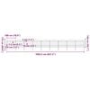 vidaXL Garden Fence with Spear Top Steel (1.5-1.75)x15.3 m Black