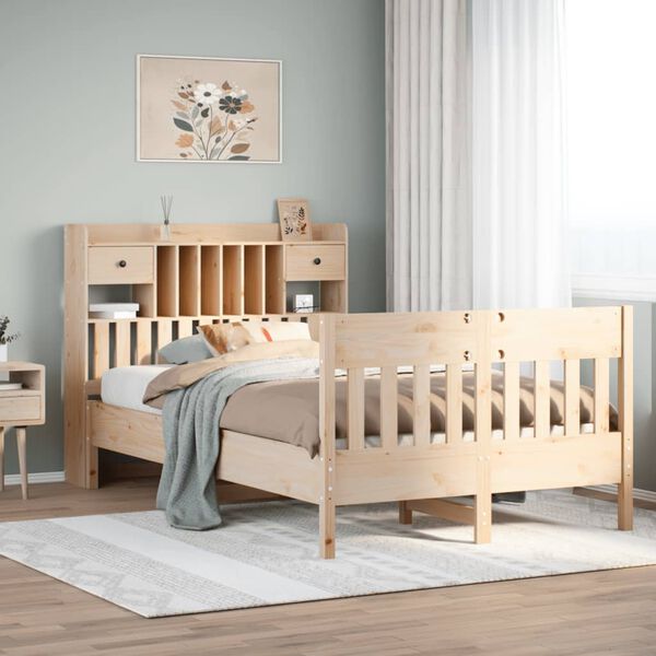 vidaXL Bed Frame without Mattress 135x190 cm Solid Wood Pine