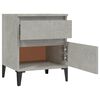 vidaXL Bedside Cabinet Concrete Grey 40x35x50 cm