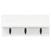 vidaXL Wall-Mounted Coat Rack White 40 x 10.5 x 18 cm Engineered wood