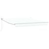 vidaXL Awning Retractable Manual White 3 x 2.5 m Polyester and metal