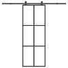 vidaXL Sliding Door with Hardware Set 76x205 cm ESG Glass&Aluminium