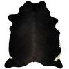 vidaXL Real Cowhide Rug Black 180x220 cm