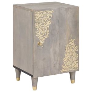 vidaXL Bathroom Cabinet Grey 38 x 33 x 58 cm Solid Mango Wood