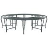vidaXL Tree Bench 8-Seater &Oslash; 160 x 44 cm Steel Silver Grey Round