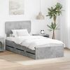 vidaXL Bed Frame Concrete Grey 100 x 200 cm Engineered Wood
