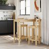 vidaXL 3 Piece Bar Set Solid Wood Pine