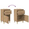 vidaXL Bedside Cabinet with Drawer 2 pcs Artisan Oak 40 x 35 x 70 cm