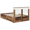 vidaXL Bed Frame with Headboard Old Wood 120 x 190 cm Engineered Wood
