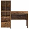 vidaXL Desk with Drawer 2 pcs Old Wood
