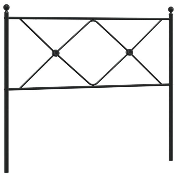 vidaXL Metal Replace Headboard Black 100cm