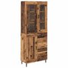 vidaXL Highboard 2 pcs Old Wood 69.5 x 34 x 180 cm Engineered Wood