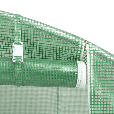 vidaXL Greenhouse with Steel Frame Green 24 m² 8x3x2 m