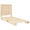 vidaXL Bed Frame without Mattress with Headboard 90x200 cm Solid Wood