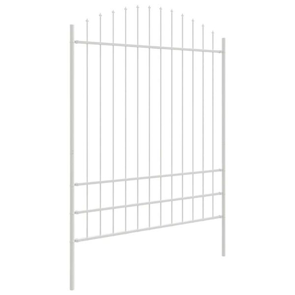 vidaXL Garden Fence 2 pcs White 170 x 225 cm Powder-Coated Steel