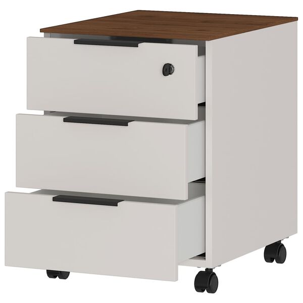 Germania Rolling Cabinet GW-Ancona 51x41x55 cm Cashmere and Walnut