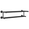vidaXL Towel Rack Black 61 x 23 x 17 cm Stainless steel