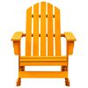 vidaXL Garden Adirondack Rocking Chair Solid Fir Wood Orange
