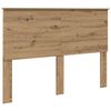 vidaXL Bed Frame Artisian Oak 140 x 190 cm Solid Pine Wood