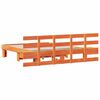 vidaXL Bed Frame with Headboard Brown 140 x 200 cm Solid Pine Wood