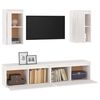 vidaXL TV Cabinets 4 pcs White Solid Wood Pine