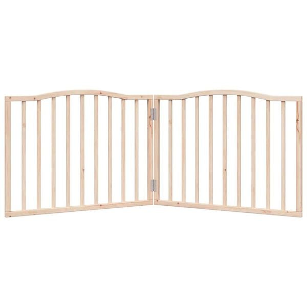 vidaXL Dog Gate Foldable 2 Panels 160 cm Poplar Wood