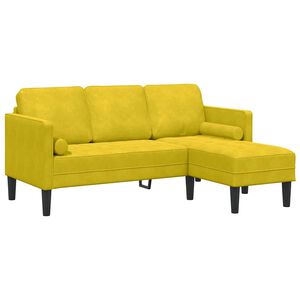 vidaXL Sofa Set Yellow 173 x 131 x 67 cm Velvet