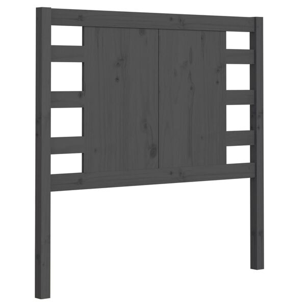 vidaXL Headboard Grey 106x4x100 cm Solid Wood Pine