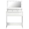 vidaXL Bedroom Dressing Tables High Gloss White 80 x 39.6 x 135 cm