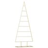 vidaXL Metal Christmas Tree with Stand Gold 150 cm Powder-coated steel