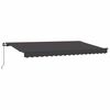 vidaXL Retractable Awning Manual Anthracite 350 x 200 cm Fabric