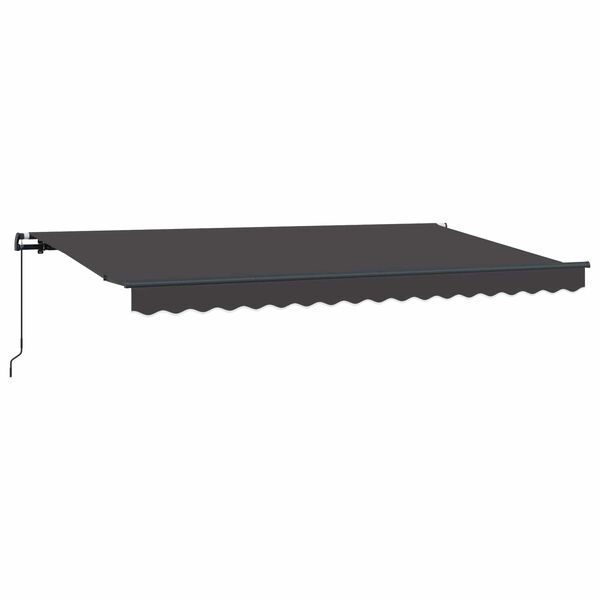 vidaXL Retractable Awning Manual Anthracite 350 x 200 cm Fabric
