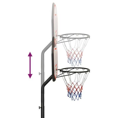 vidaXL Basketball Stand Black 237-307 cm Polyethene