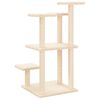 vidaXL Cat Scratching Posts with Platforms Cream 98.5 cm