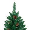 vidaXL Slim Christmas Tree Green 180 cm PVC and Solid Pine wood