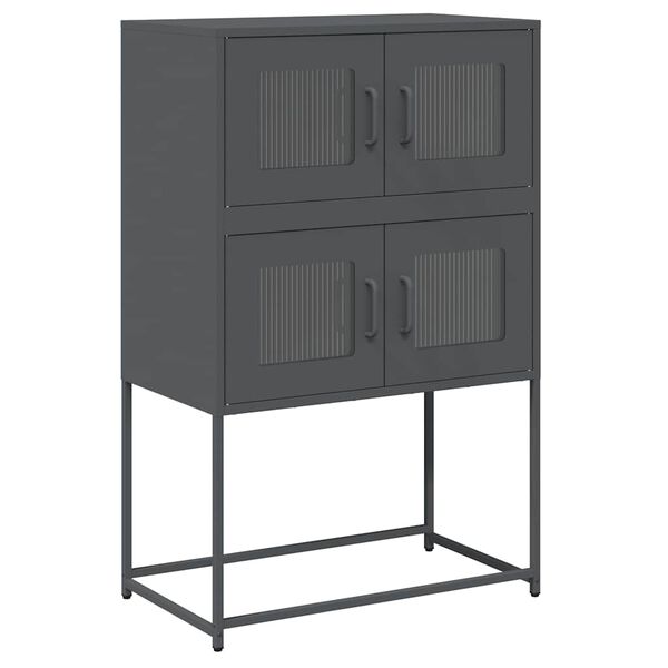 vidaXL Highboard Anthracite 68x39x107 cm Steel