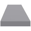 vidaXL Floating Wall Shelves 2 pcs Grey 120x23.5x3.8 cm MDF