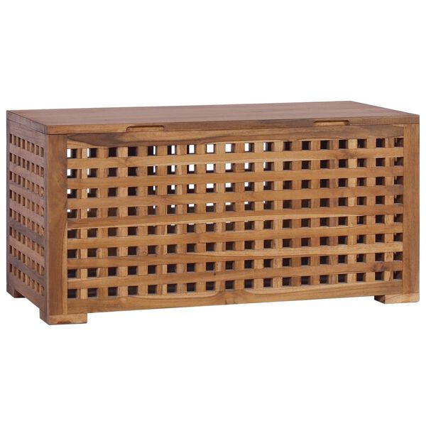 vidaXL Rope Box 80x40x40 cm Solid Teak Wood