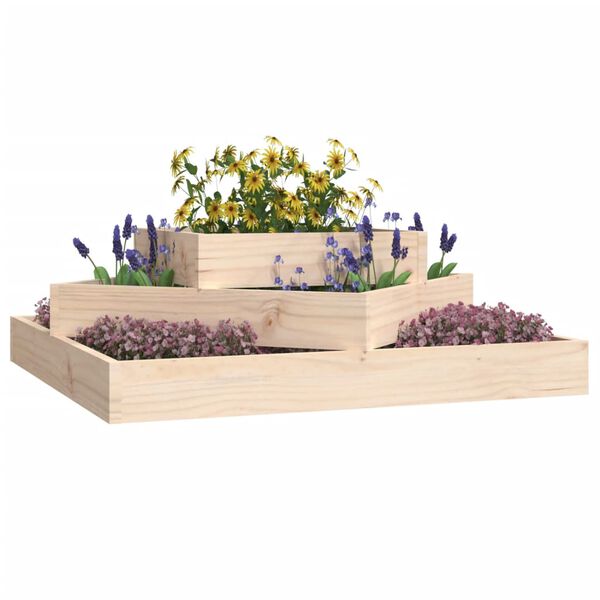vidaXL Planter 83x83x27 cm Solid Wood Pine