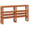 vidaXL Bed Frame with Headboard Wax Brown 150 x 200 cm Solid Pine Wood
