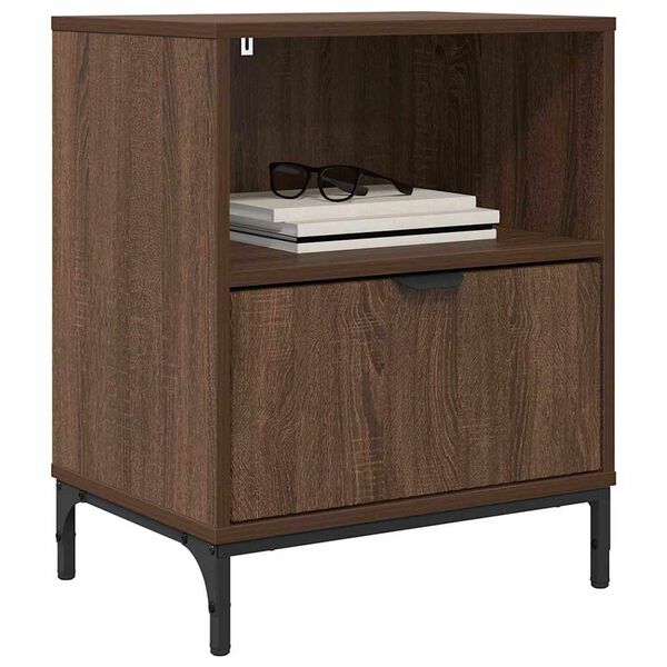 vidaXL Bedside Cabinet 2 pcs Brown oak 49 x 36 x 61 cm Engineered wood