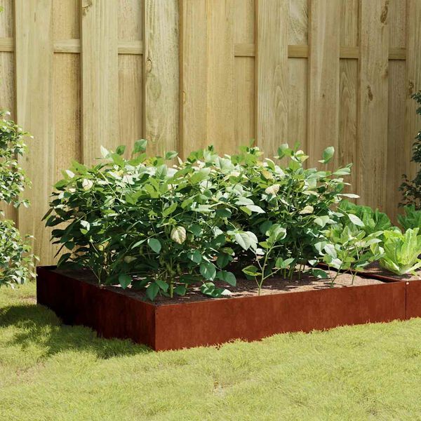 vidaXL Garden Raised Bed 100x100x33.5 cm Corten Steel