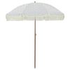 vidaXL Parasol Grey and White Ø 160 x 195 cm Steel