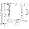 vidaXL Mirror Cabinet with LED Brown Oak 76x15x55 cm